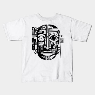 Pop Art Abstract Face Kids T-Shirt